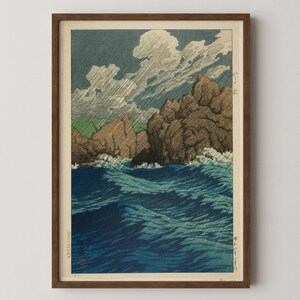 Kawase Hasui Japanese Seascape Art Print: Hachinohe Same, Shin-Hanga, Giclée