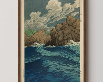 Kawase Hasui Japanese Seascape Art Print: Hachinohe Same, Shin-Hanga, Giclée