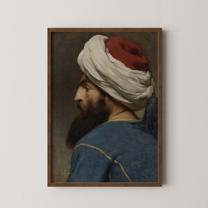 Jules Joseph Lefebvre - Portrait of an Ottoman | Orientalist Art (available handframed or unframed)
