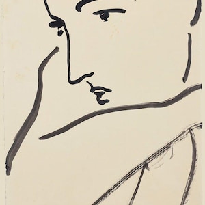 Henri Matisse — Profil du Femme / Schizzo verticale stretto (formato 2×1)