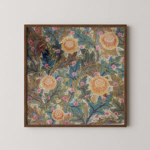 William Morris Chrysantheme Druck: Vintage botanische Kunst, gerahmt oder ungerahmt