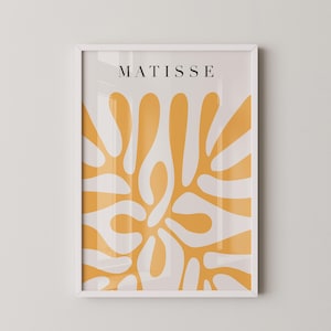 Henri Matisse - Papier Decoupes in Yellow / Famous Art (disponibile con o senza cornice)