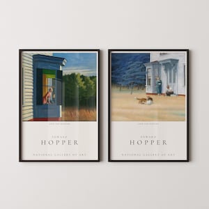 STATEMENT DUO Edward Hopper - Cape Cod Morning and Evening |  | Exhibition Posters American Realist Art available framed