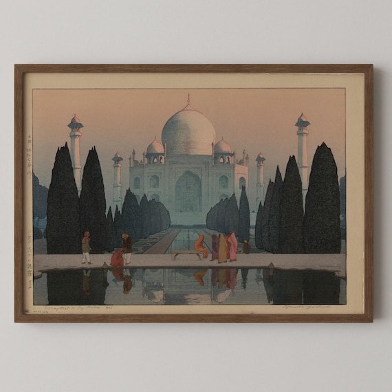 Hiroshi Yoshida Taj Mahal Print: Vintage Japanese Woodblock Art - Etsy