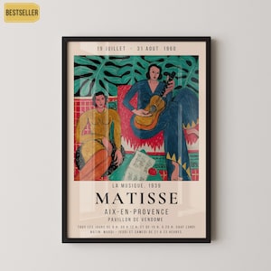 Henri Matisse - La Musique / Manifesto della mostra di dipinti famosi (disponibile con o senza cornice)