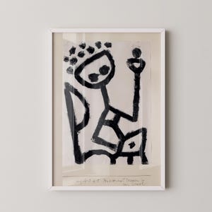 Paul Klee Print: Mumon Sinks Drunk, Minimalist Abstract Art