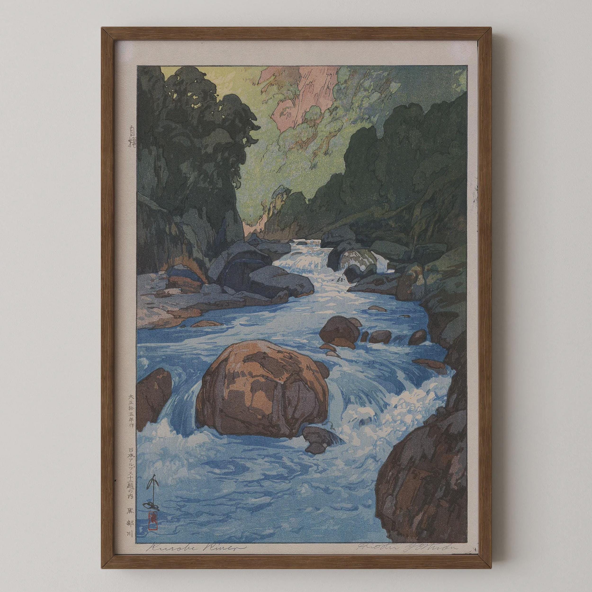 【Yoshidaページ】 Hiroshi Yoshida Kurobe River Giclée Print: Vintage Japanese
