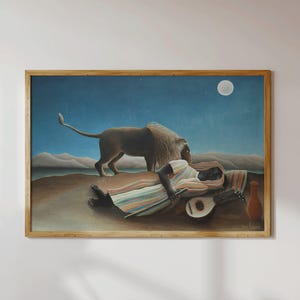 Henri Rousseau - La gitana dormida / Obras de arte famosas (disponibles enmarcadas a mano o sin enmarcar)