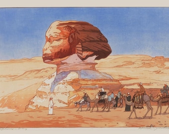 Hiroshi Yoshida — Sphinx at Day Giclee | Japanese Woodblock Print (Shin Hanga)
