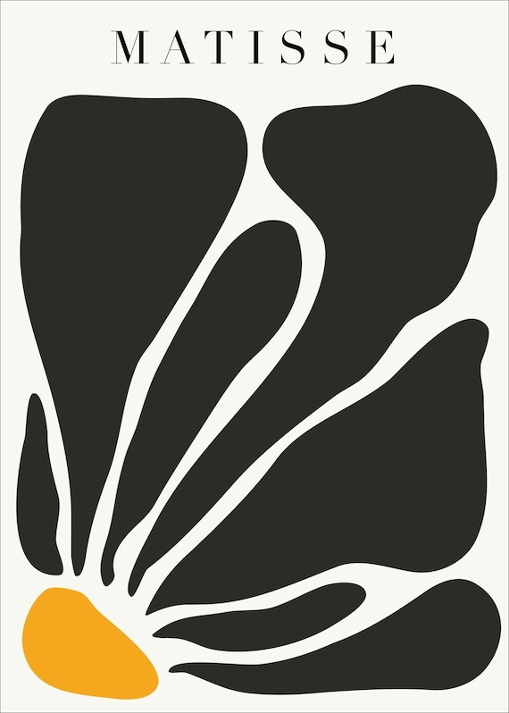 Henri Matisse — Papiers Découpés Black Flower | Cut-paper Fine Art
