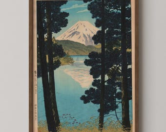 日本のアートプリント「駒ヶ岳より」吉田博、木版画、ジクレー、版画