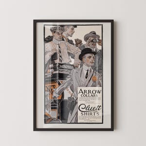 Joseph Leyendecker - Arrow Collars and Cluett Shirts Print – Arte LGBTQ+ vintage / Pubblicità vintage (disponibile incorniciata)
