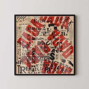 Theo Van Doesburg - Small Dada Evening IMPRESIÓN GICLÉE PREMIUM / Un póster de arte abstracto moderno de mediados de siglo increíblemente genial (disponible enmarcado) 1x1