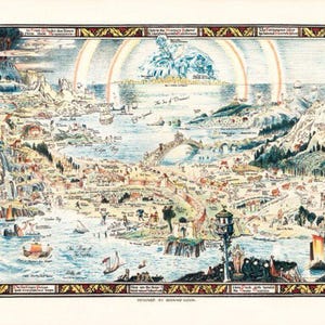 Vintage Illustration — Fairytale Map | Fine Art Print