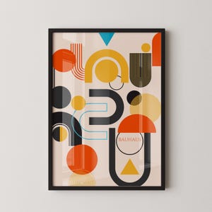 Bauhaus Poster - Big Bang PREMIUM GICLÉE PRINT | Colourful Abstract Mid-century modern art print (available handframed or unframed)
