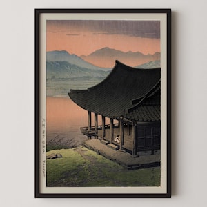 Kawase Hasui - Imhae Pavillion Print: Vintage Japanese Woodblock Art