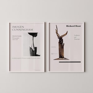 Poster di Imogen Cunningham e Richard Hunt: stampe artistiche minimaliste