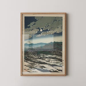 Kawase Hasui - Passo montano di Karikachi / STAMPA GICLÉE PREMIUM / Arte xilografica giapponese d'epoca (disponibile con o senza cornice)