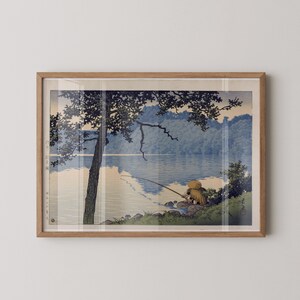 Kawase Hasui - Lake Matsubura Print: Japanese Woodblock Art (Giclée)