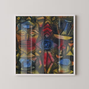 Paul Klee Figurines Art Print: Mid-Century Modern Abstract (Framed or Unframed)