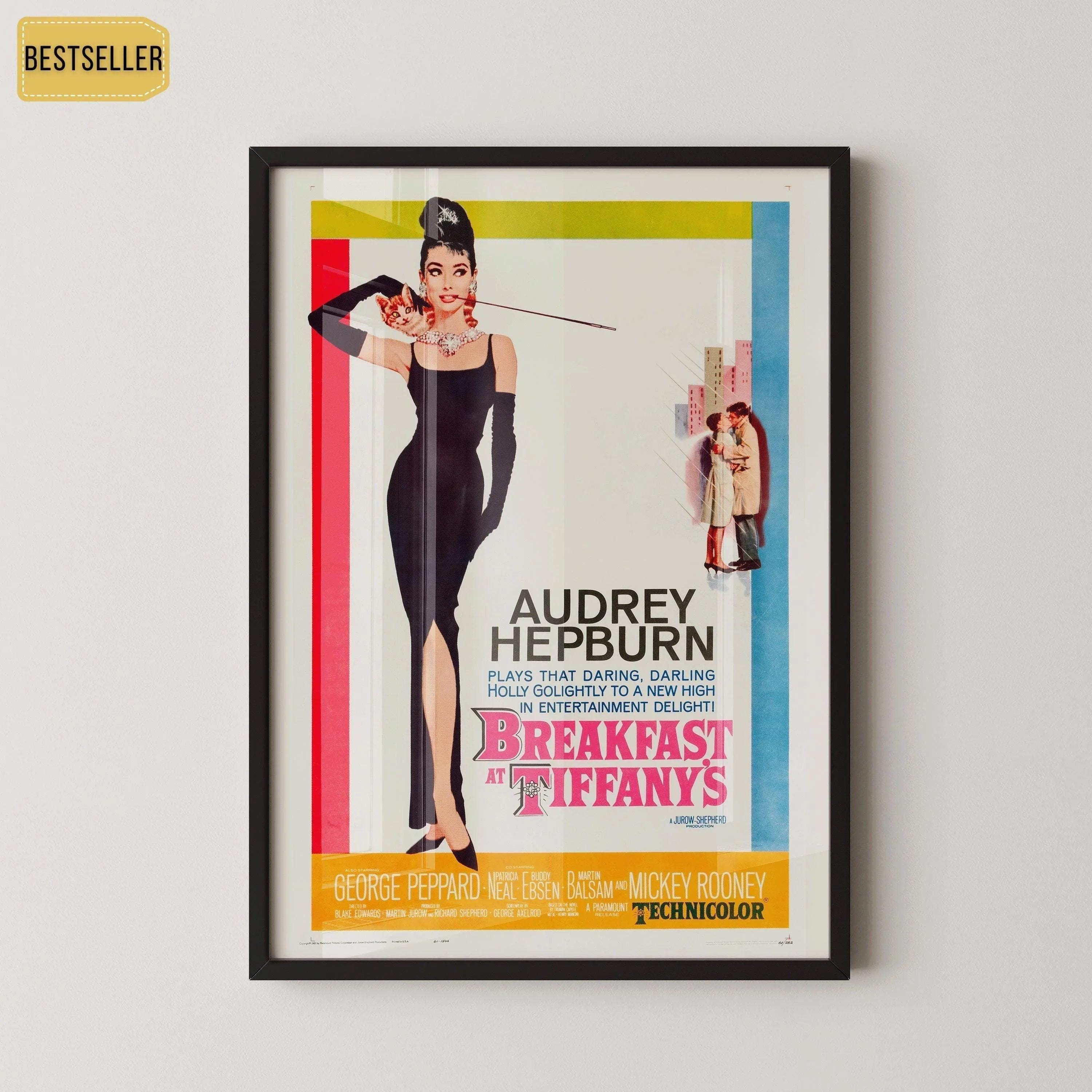 Breakfast at Tiffany's (1961) | Vintage Classic Movie Poster Print