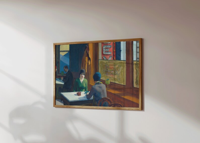 Edward Hopper Cafe Fine Art Print Famous Painting Vintage Etsy