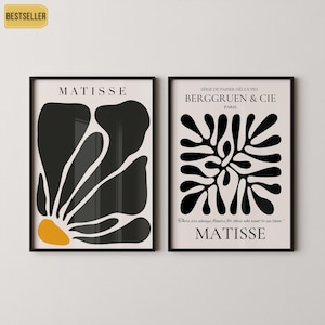 Il nostro set Matisse straordinariamente splendido / / STATEMENT DUO Arte di metà secolo / Preferito dai clienti e disponibile incorniciato