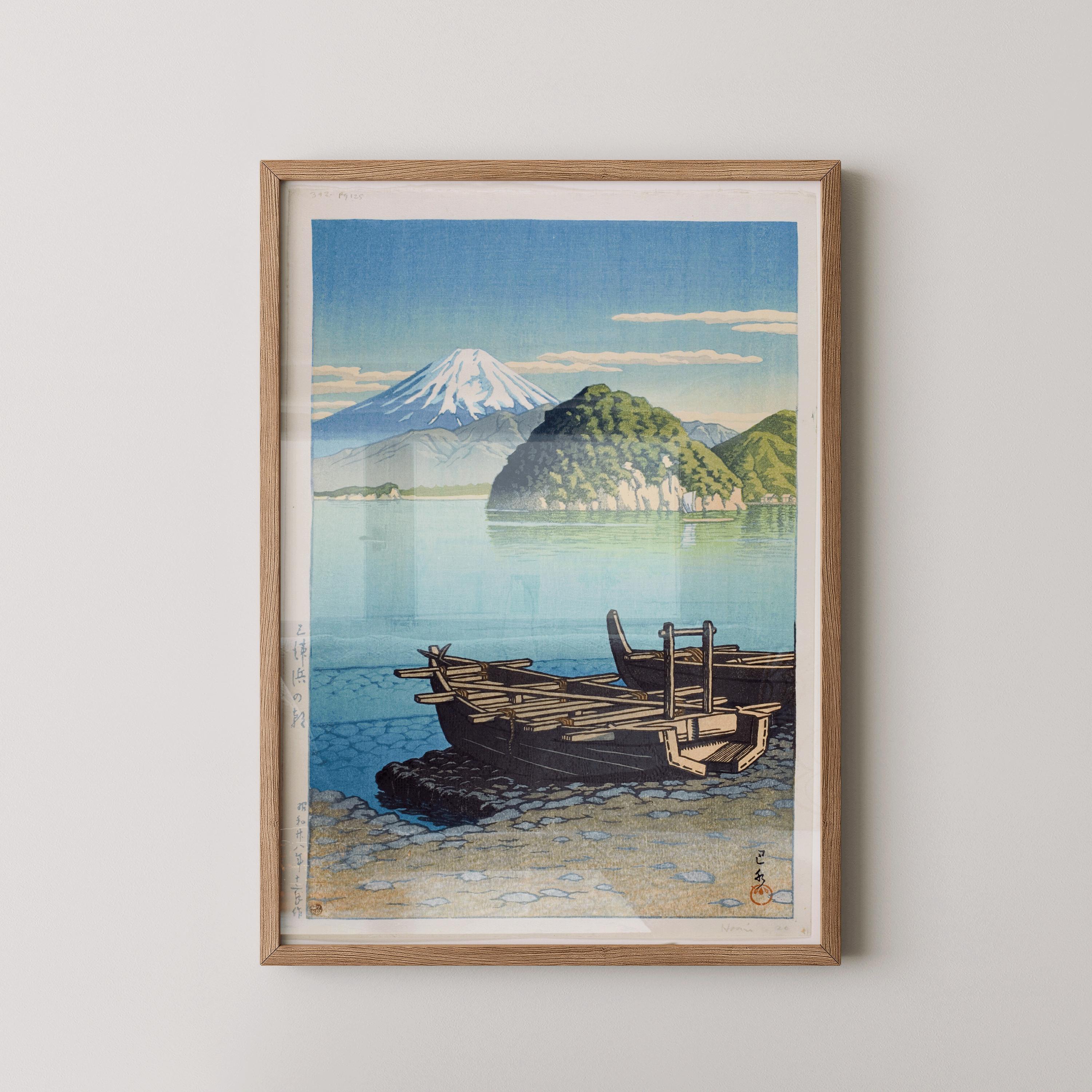 川瀬巴水版画：水戸海岸 日本の木版画 - Etsy 日本
