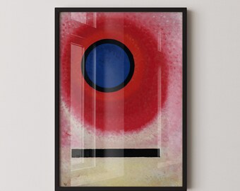 Kandinsky Bauhaus Print: Blue Circle, Mid-Century Modern Giclée Art