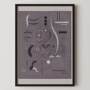 Kandinsky Bauhaus Kunstdruck: Mid-Century Modern Giclée auf deutschem Druckpapier
