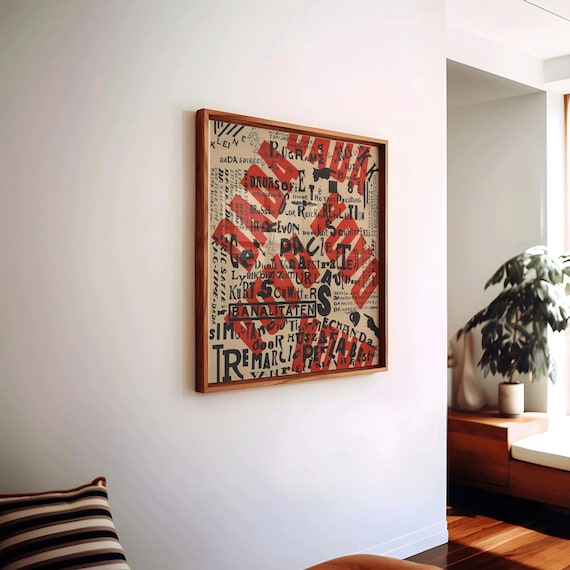 Theo Van Doesburg Dada Art Print: Mid-century Modern Abstract