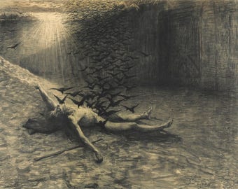 Jean Delville — The Birds of Lake Stymphale | Symbolist Fine Art Print