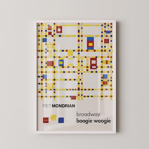 Piet Mondriaan - Broadway Boogie Woogie PREMIUM GICLÉPRINT | The Perfect Mid-Century Modern Art-poster (met of zonder lijst verkrijgbaar)
