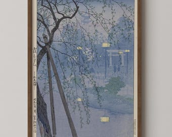 Shiro Kasamatsu - Evening at Shinobazu Pond | PREMIUM GICLÉE PRINT | Our Customer Favourite Vintage Japanese Woodblock Art available framed