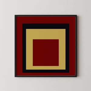 Dopo Josef Albers - Uber Alles (Omaggio al quadrato) STAMPA GICLÉE PREMIUM / Stampa d'arte moderna di metà secolo disponibile con o senza cornice 1x1