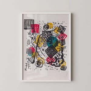 Kandinsky Bauhaus Kunstdruck: Kleine Welten V, Mid-Century Modern (Giclée)