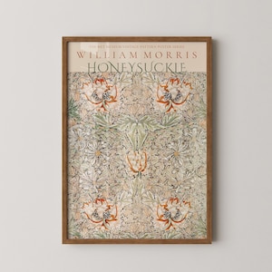 William Morris - Honeysuckle PREMIUM GICLÉE PRINT | Vintage Blumen Poster (mit oder ohne Rahmen erhältlich)