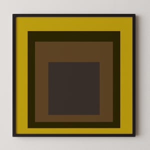 After Josef Albers - Harvest (Homage to the Square) PREMIUM GICLÉE PRINT | Mid-century Modern Art Print Mustard Yellow available framed 1x1