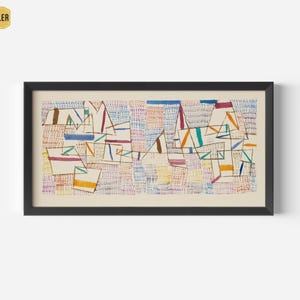 Paul Klee - A Cote de Provence / La nostra opera d'arte panoramica astratta moderna più sorprendente e venduta (disponibile con o senza cornice) 2x1