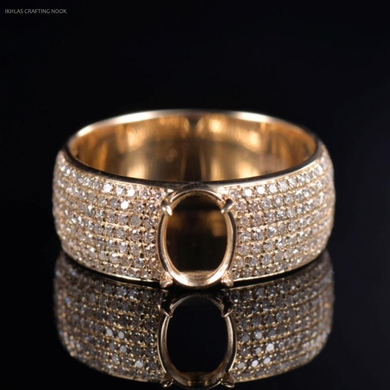 Bague Vintage Plaquée Or à Motif Ondulation - Sertie De Strass, Sans Marque