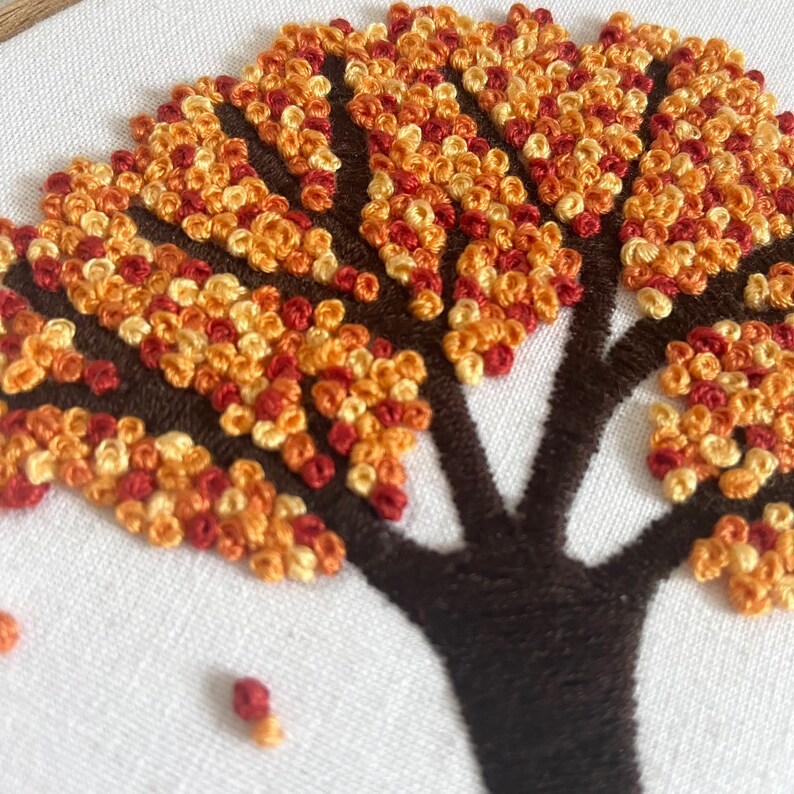Fall / Autumn Tree Embroidery Pattern PDF/Digital Pattern image 3