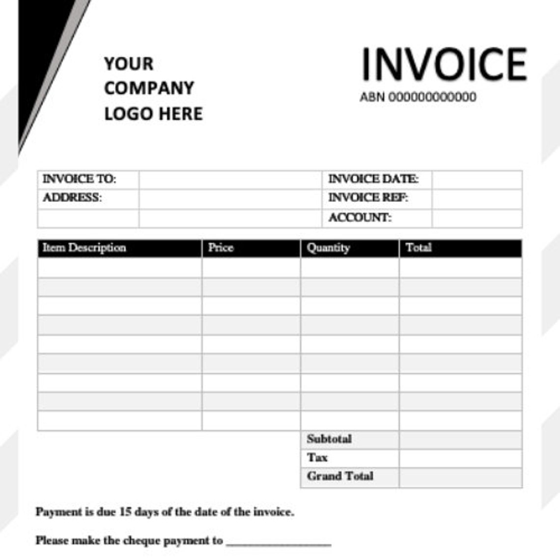 Mastercard Invoice Invoice Template. Business Invoice. Editable Invoice. Custom - Etsy