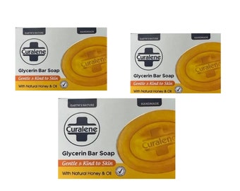 Mydło w kostce Curalene Glycerin Z naturalnym miodem 100G x 3 kostki