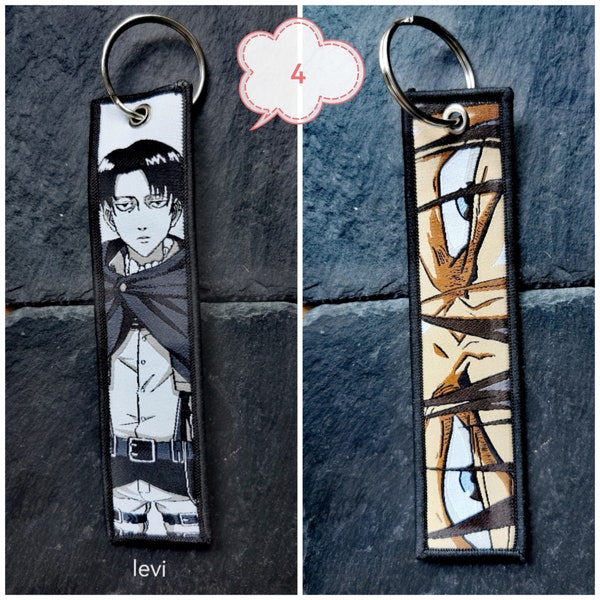 Levi, Athan, Eren Yeager, Frieda Manga Anime Keychains