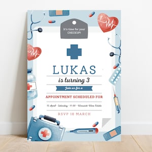 Kids Doctor Invitation | Editable Medical Party Invite