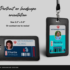 Vet Badge Kids Doctor ID Badge Editable - Etsy