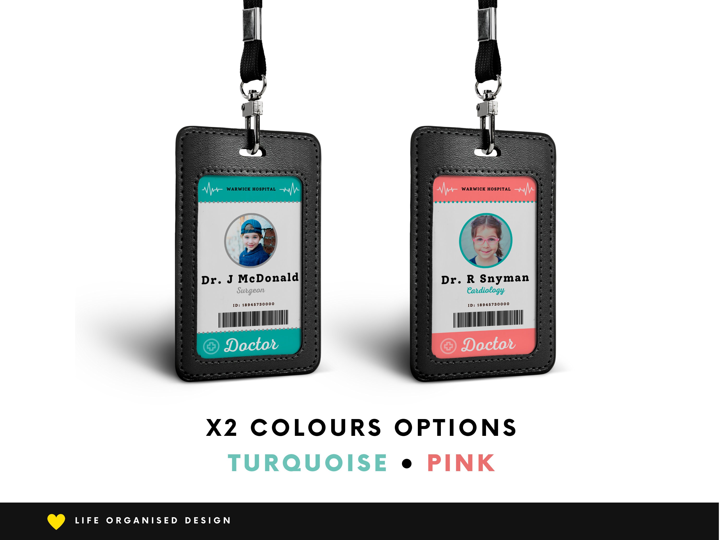 Kids Doctor ID Badge Printable Editable Hospital Staff ID Etsy