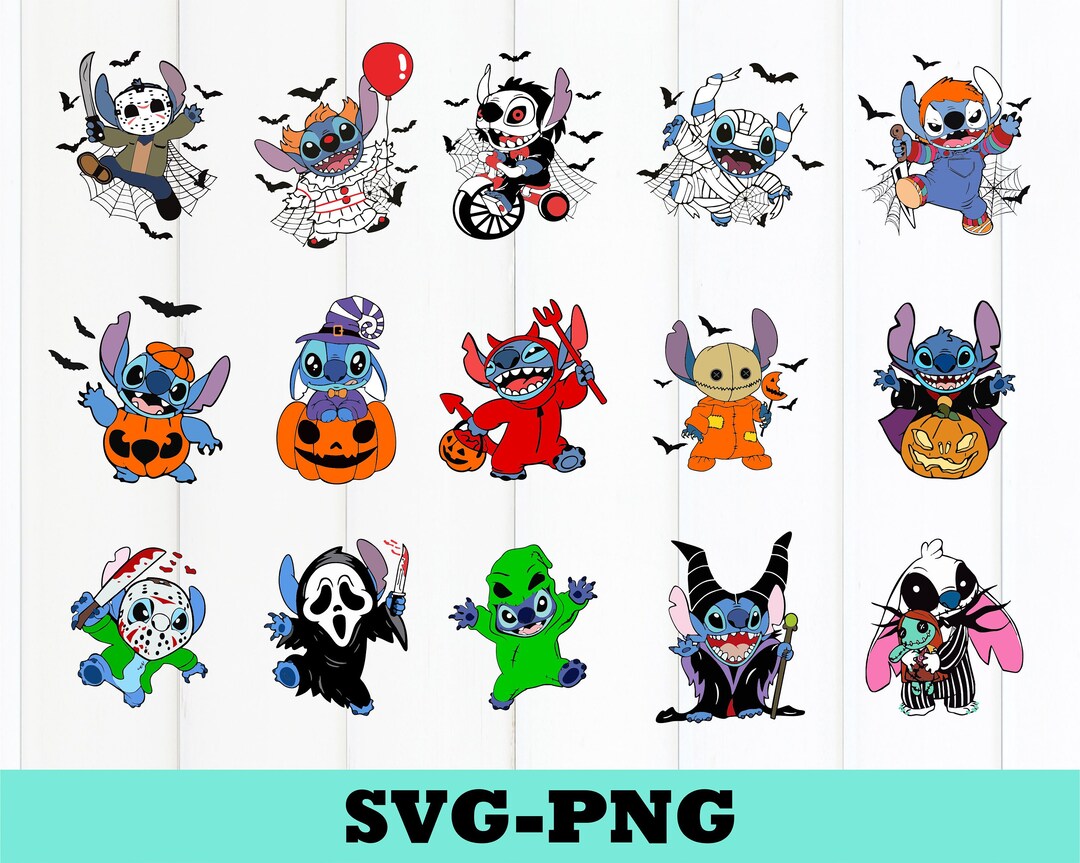 Halloween Stitch SVG and PNG Files for Cricut - Etsy Ireland