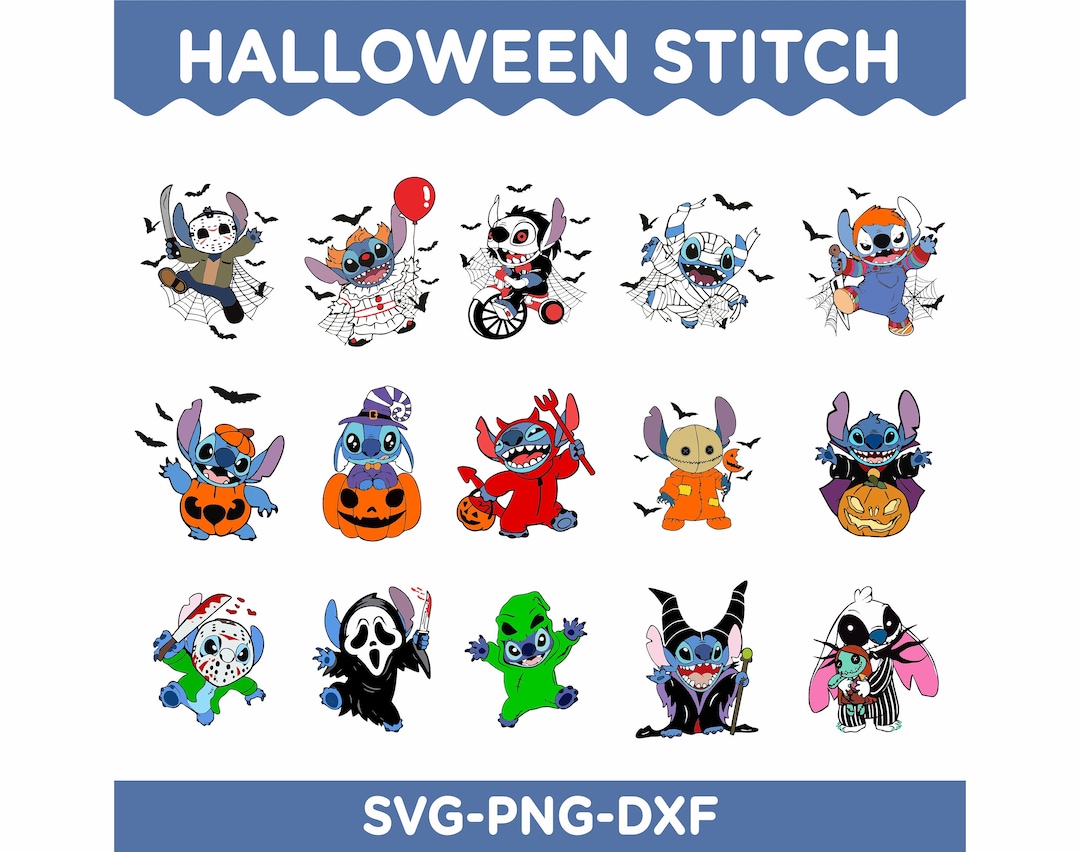Halloween Stitch SVG and PNG Files for Cricut - Etsy Australia