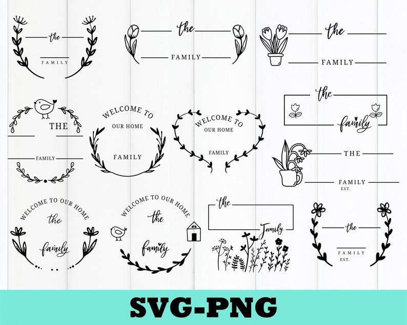 Family Monogram Svg, Monogram Bundle, Split Monogram Svg, Family Svg ...